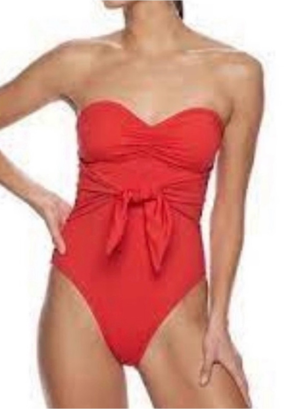 WeWoreWhat Capri One-Piece Swimsuit with Front Tie